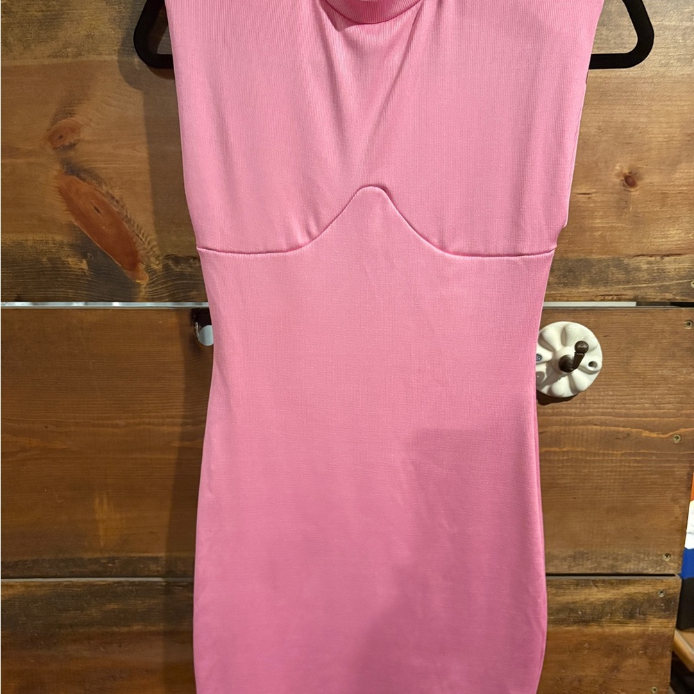 21 Saints Pink Mini Dress with Shoulder Pads